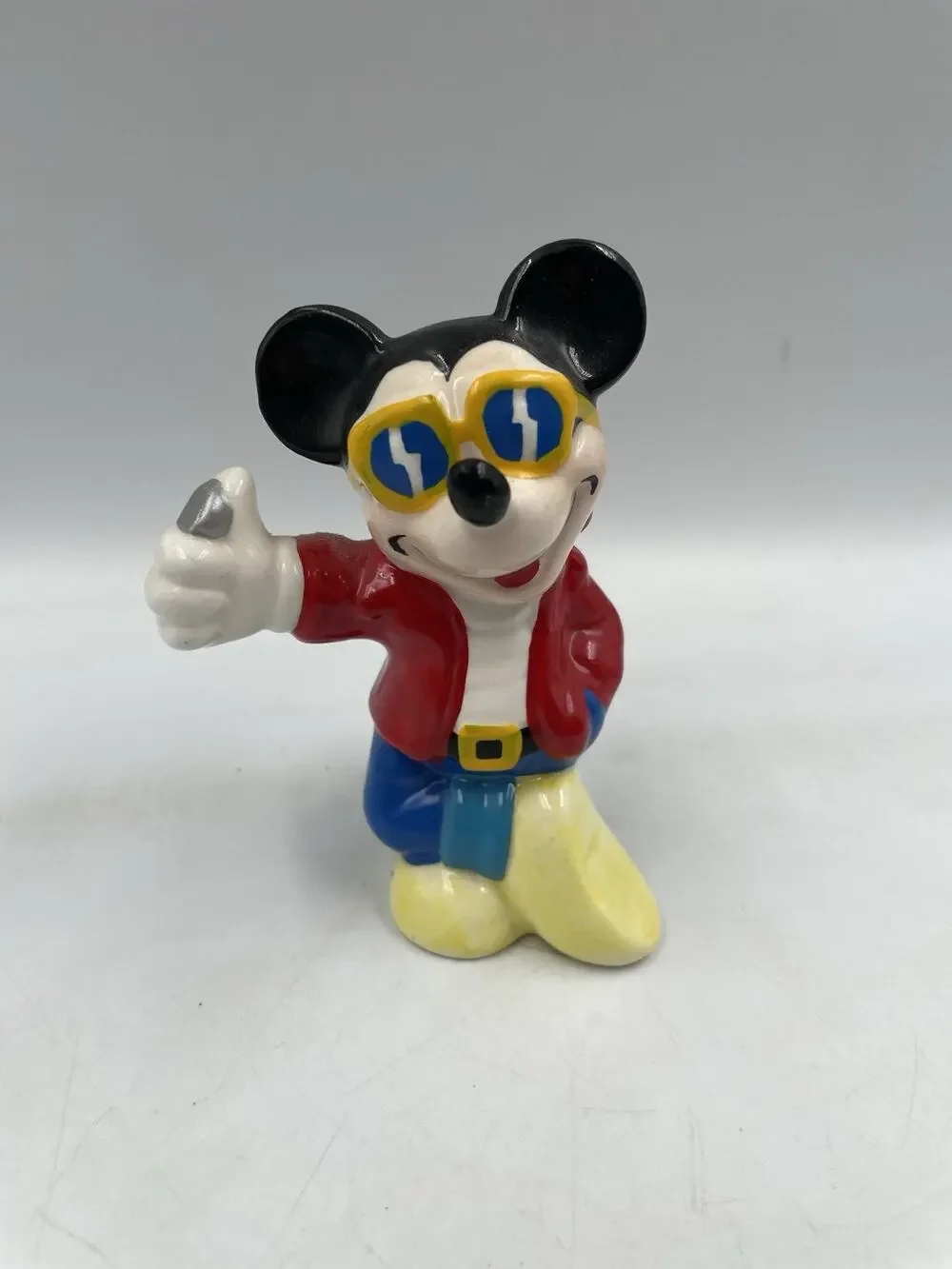 Vtg Mickey Mouse Salt Shaker Figurine Walt Disney Electric Sunglasses Souvenir